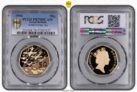 1994 50p S-H6 D-Day Au PR70DCAM