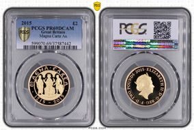 2015 £2 S-K36A Magna Carta Au 2nd Obv PR69DCAM