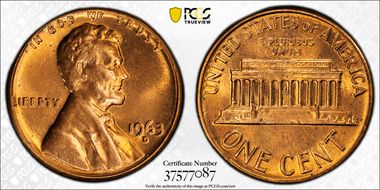 1963-D 1C DDO, FS-101 MS65RD