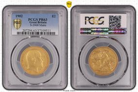 1902 £2 S-3968 Matte PR63