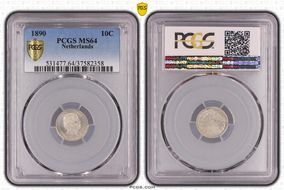 1890 10C KM-80  Ag MS64