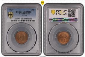 1937 1/4D S-4116 MS65RD