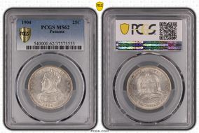 1904 25C KM-4  Ag MS62