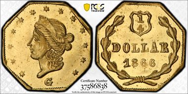 1866 G25C BG-737 MS64PL