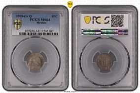 1903-Cn Q 10C KM-404  Ag MS64