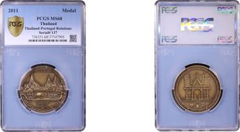 2011 Medal Thailand-Portugal Relations MS68