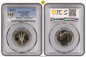 2012-C $1 Wheat Sheaf Bluebell Counterstamp MS67