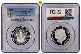 2012 50C Royal Diamond Jubilee Ag PR69DCAM