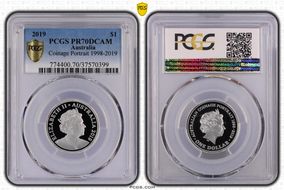 2019 $1 Coinage Portrait 1998-2019 PR70DCAM