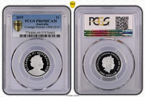 2019 $1 Coinage Portrait 1998-2019 PR69DCAM