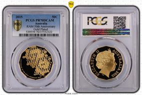 2015 50C RAM 50th Anniversary Gold Plated PR70DCAM