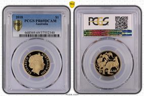2018 $1 PR69DCAM