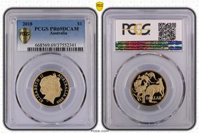 2018 $1 PR69DCAM