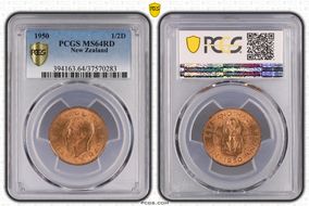 1950 1/2D MS64RD