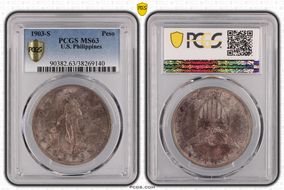 1903-S Peso KM-168  Ag MS63