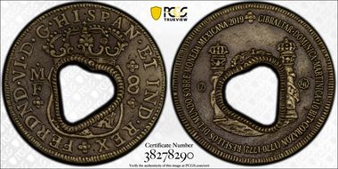 2019-LR Fidias Arte Medal Replica 8R & Dominica C/S Antique Finish Brass MS69