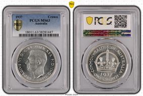 1937 Crown KM-34  Ag MS63