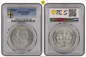 1938 Crown KM-34  Ag MS62