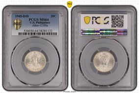 1945-D/D 20C Allen-12.05a MS64