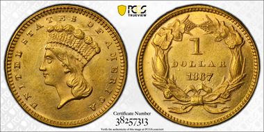 1867 G$1 MS62
