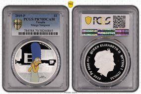 2019-P $1 Marge Simpson Colorized PR70DCAM