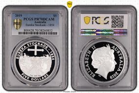 2019 $5 Eureka Stockade - 1854 PR70DCAM