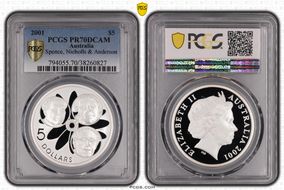 2001 $5 Spence, Nicholls & Anderson PR70DCAM