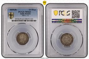 1835(B) 1/4 Rup SW-1.72 MS63