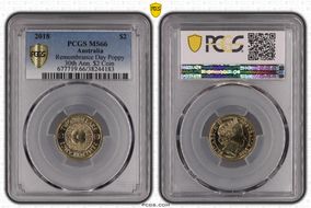2018 $2 Remembrance Day Poppy 30th Ann. $2 Coin MS66
