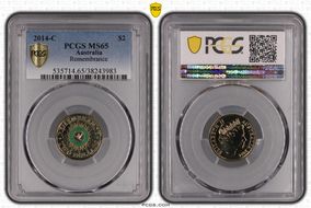 2014-C $2 Remembrance Colorized MS65