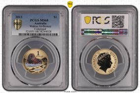 2013 $1 Walrus Al-Bronze Colorized MS68