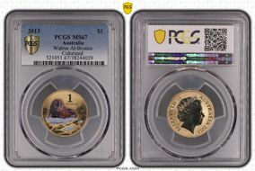 2013 $1 Walrus Al-Bronze Colorized MS67