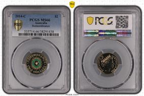 2014-C $2 Remembrance Colorized MS66