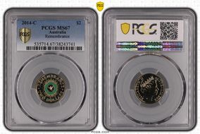 2014-C $2 Remembrance Colorized MS67