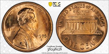 1970-S 1C Small Date MS65RD