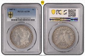 1887-S $1 AU50