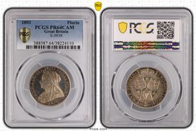 1893 Florin S-3939 PR64CAM