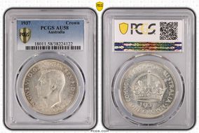 1937 Crown KM-34  Ag AU58