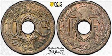 1920 10C Gad-286 F-138 MS65