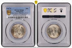 1947-S 50C Douglas MacArthur Allen-R1a  DDO MS66
