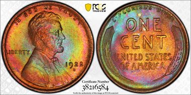 1922-D 1C MS66RB