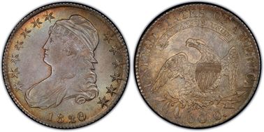 1820/19 50C O-102, Curl Base 2 MS63+