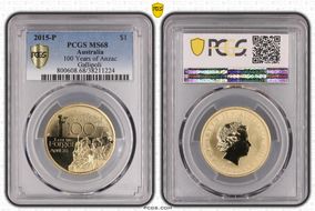 2015-P $1 100 Years of Anzac Gallipoli MS68
