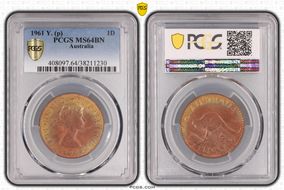 1961 Y. (p) 1D MS64BN
