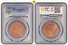 1963 Y. (p) 1D MS63BN