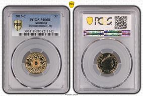 2015-C $2 Remembrance Day In Flanders Fields Colorized MS68