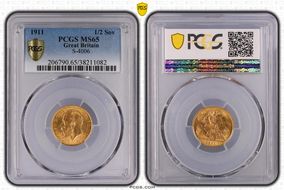 1911 1/2 Sov S-4006 MS65