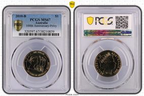 2010-B $1 100th Anniversary-Privy MS67