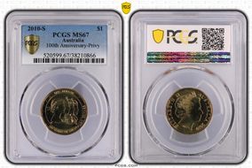 2010-S $1 100th Anniversary-Privy MS67