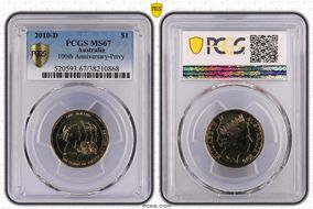 2010-D $1 100th Anniversary-Privy MS67